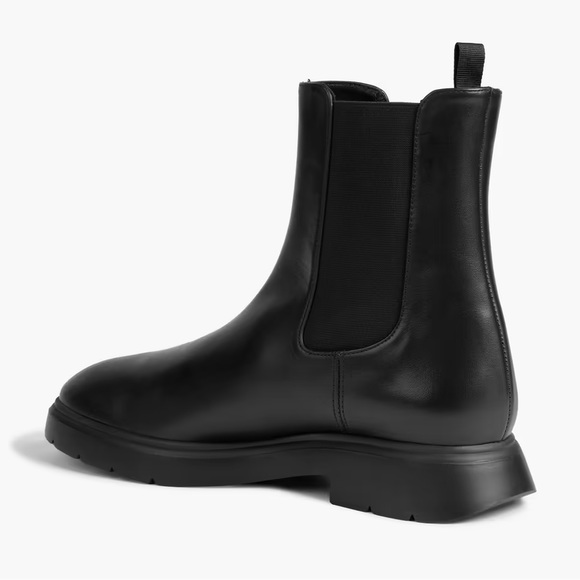 STUART WEITZMAN Mckenzee Leather Chelsea Boots in Black Chunky 90s Y2K Booties - Picture 3 of 15